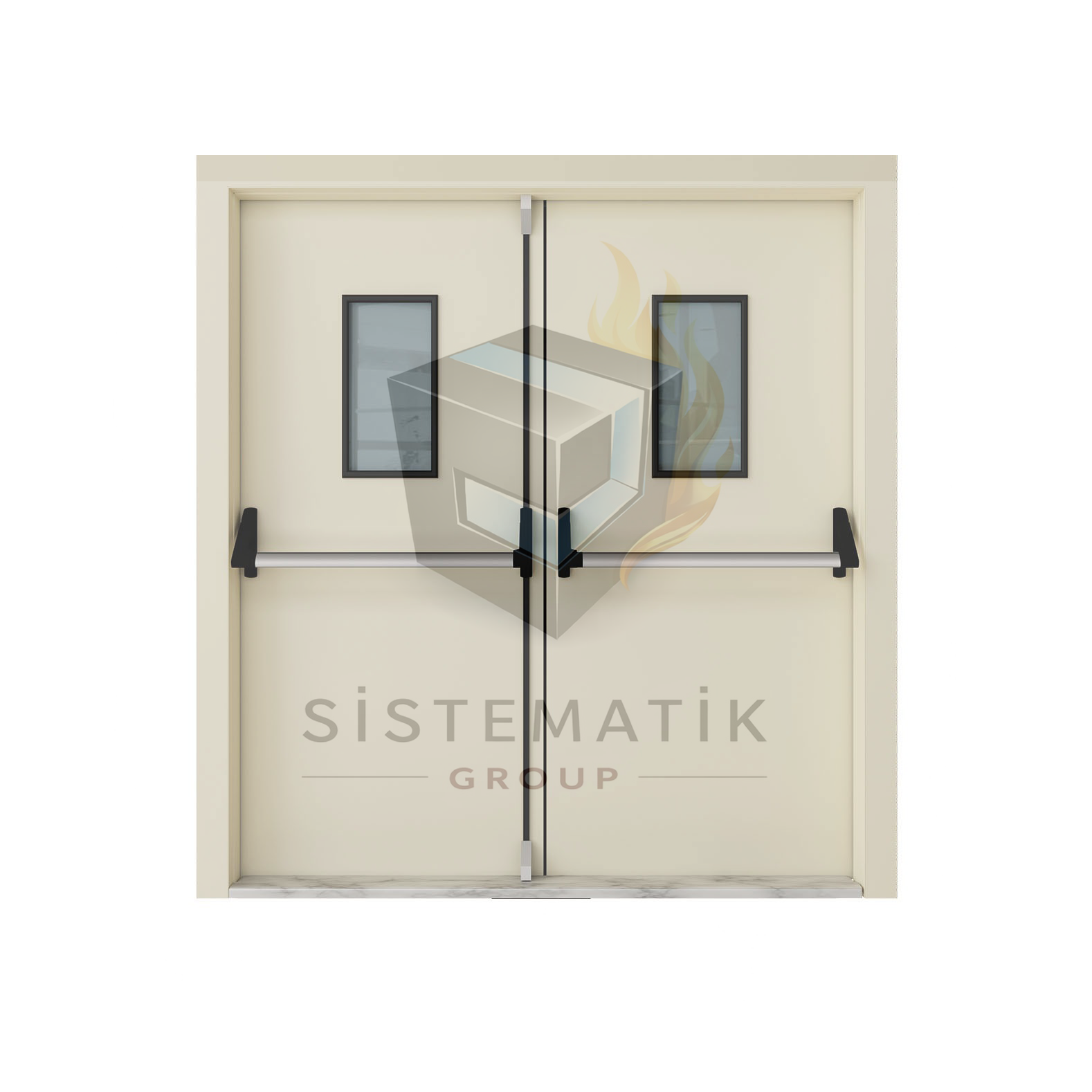 YANGIN KAPISI ��FT KANAT CAMLI